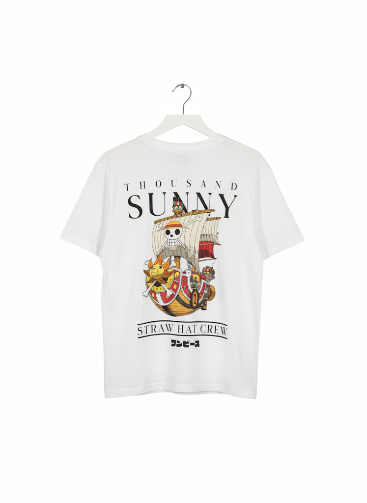 Camiseta Exclusiva One Piece - Thousand Sunny y Straw Hat Crew